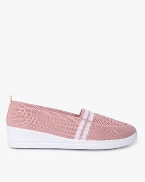 textured slip-on shoes