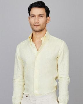 textured tailored-fit classic shirt