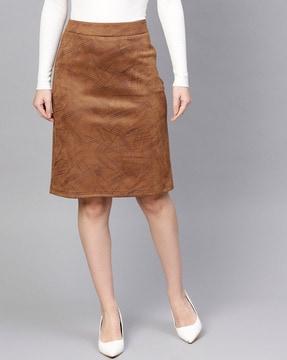 textured  a-line skirt