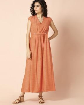 textured a-line dress