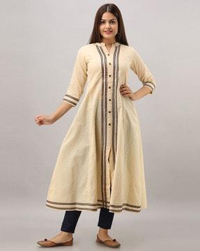 textured a-line kurta set