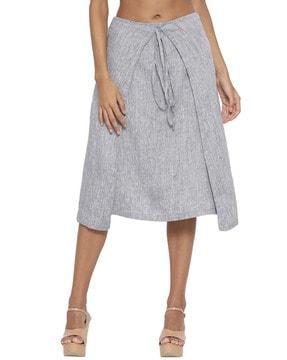 textured a-line skirt