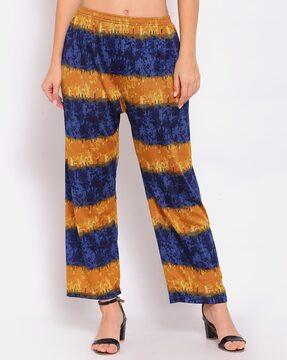 textured ankle-length palazzos