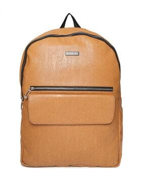 textured backpack with adjustable shoulder straps