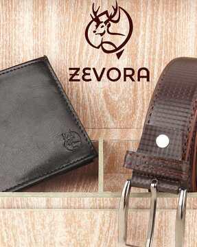 textured belt with wallet
