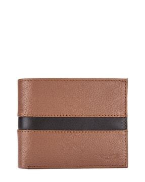 textured bi-fold  wallet with branding