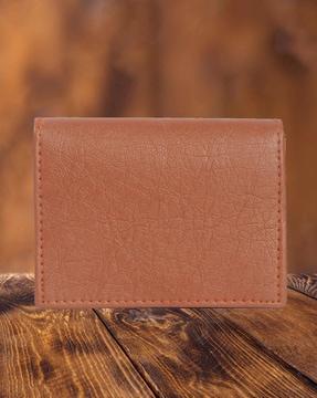 textured bi-fold card holder