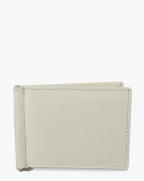 textured bi-fold leather wallet