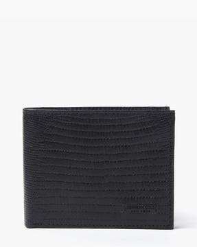 textured bi-fold wallet