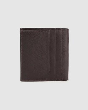 textured bi-fold wallet