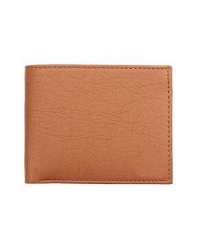 textured bi-fold wallet