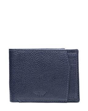 textured bi-fold wallet