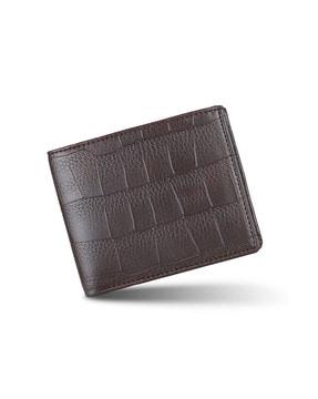 textured bi-fold wallet