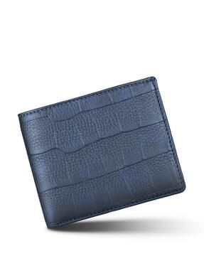 textured bi-fold wallet