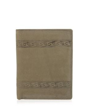 textured bi-fold wallet