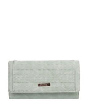 textured bi-fold wallet