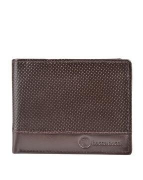 textured bi-fold wallet