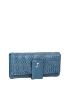 textured bi-fold wallet