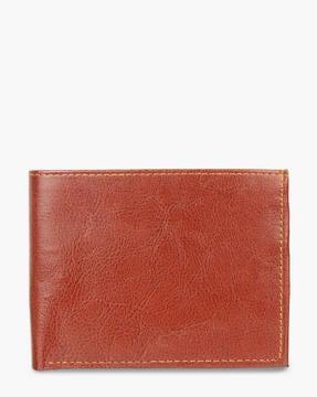 textured bi-fold wallet