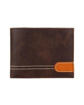 textured bi-folded wallet