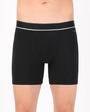 textured boxer briefs with elasticated waist