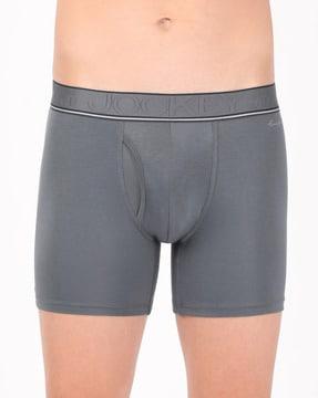 textured boxer briefs with elasticated waist