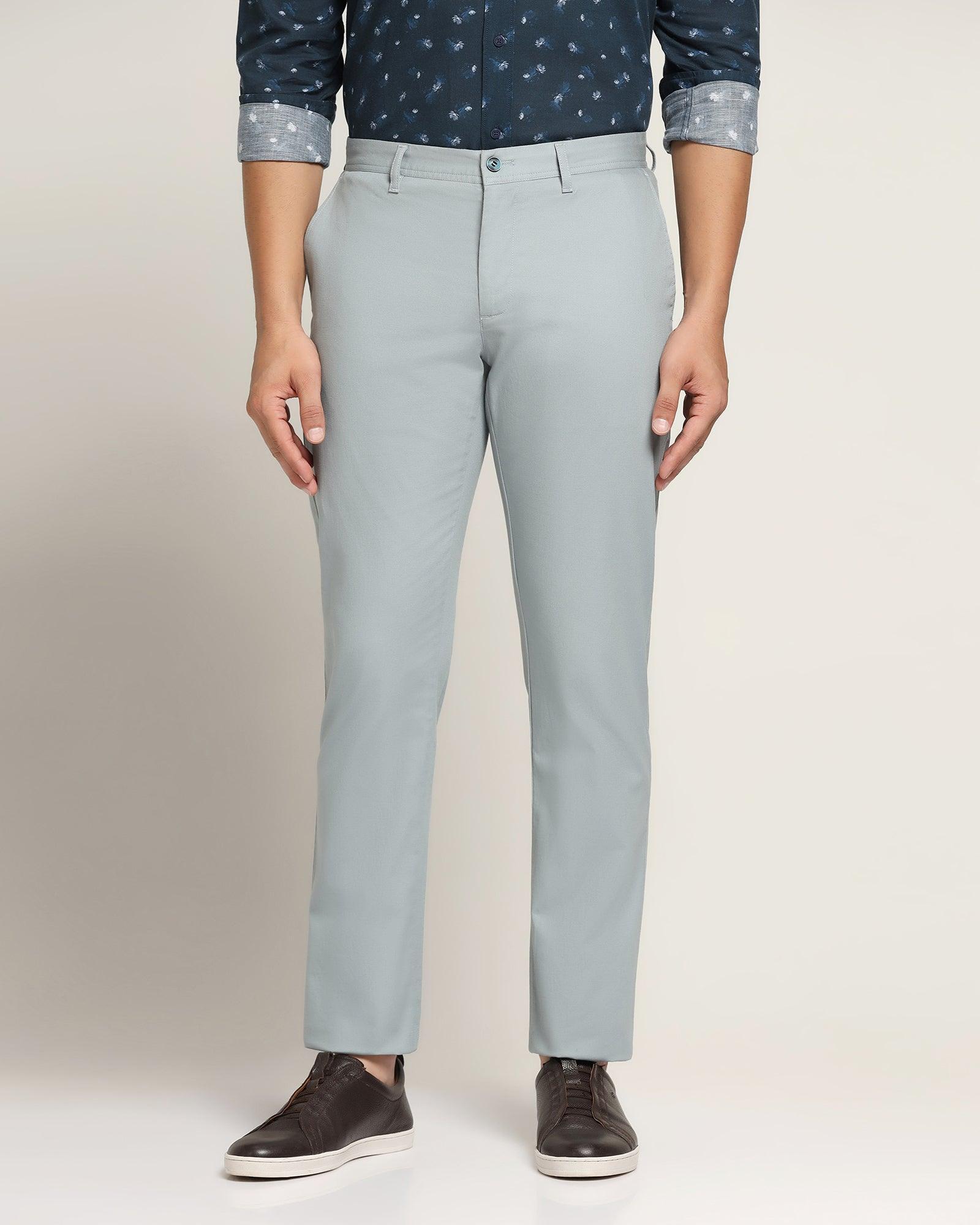 textured casual khakis in powder blue b-95 (cratus)