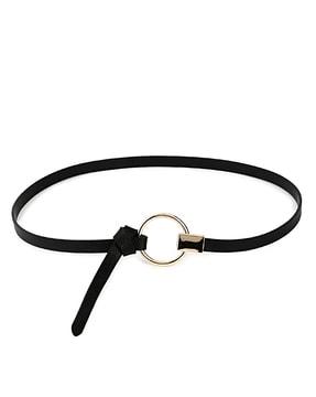 textured classic slim belt