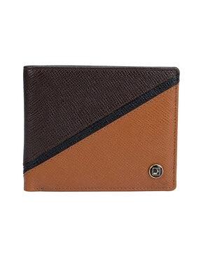 textured color-block wallet