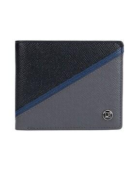 textured color-block wallet