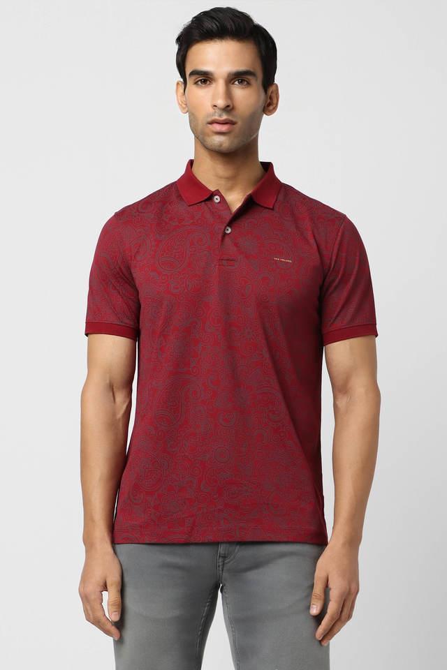 textured cotton polo mens t-shirt