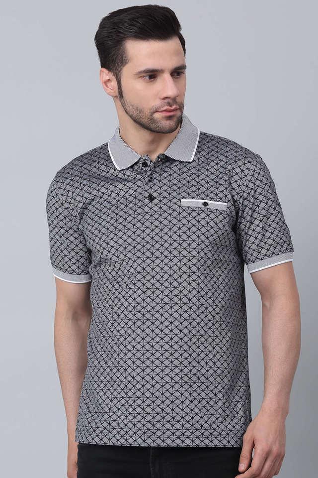 textured cotton polo mens t-shirt