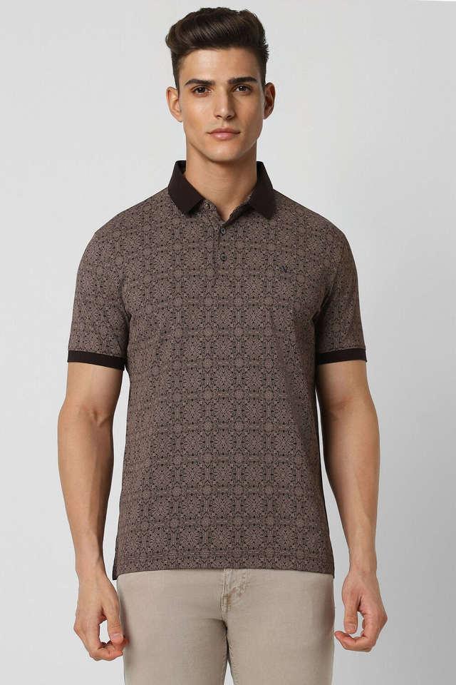 textured cotton polo mens t-shirt