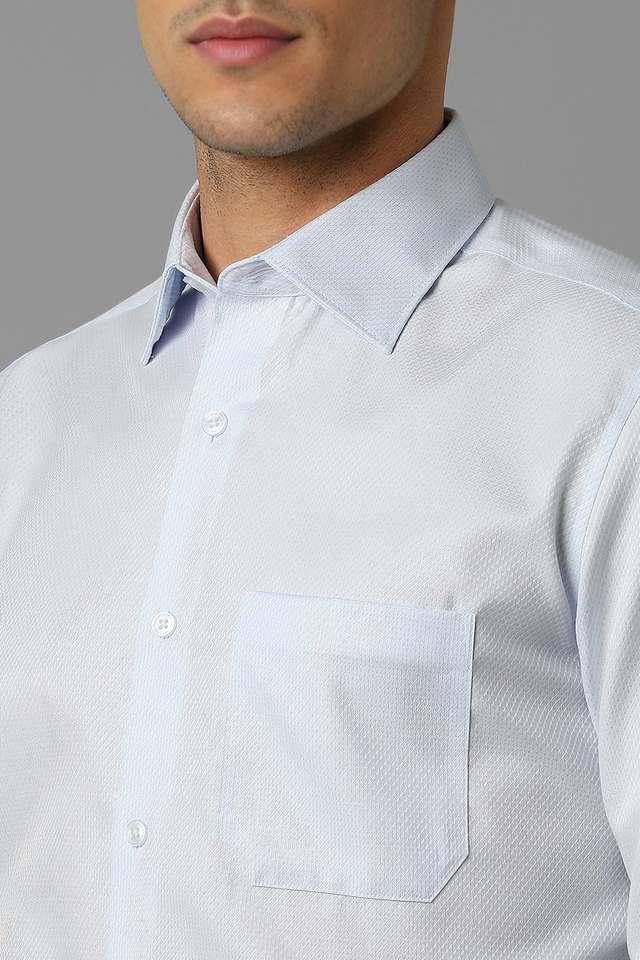 textured cotton regular fit mens formal shirt