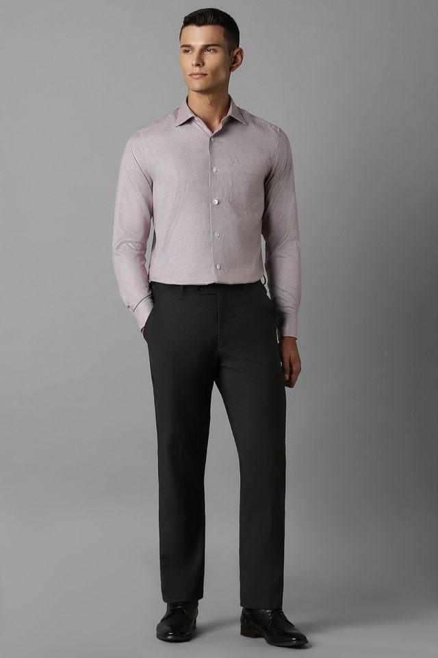 textured cotton regular fit mens formal shirt