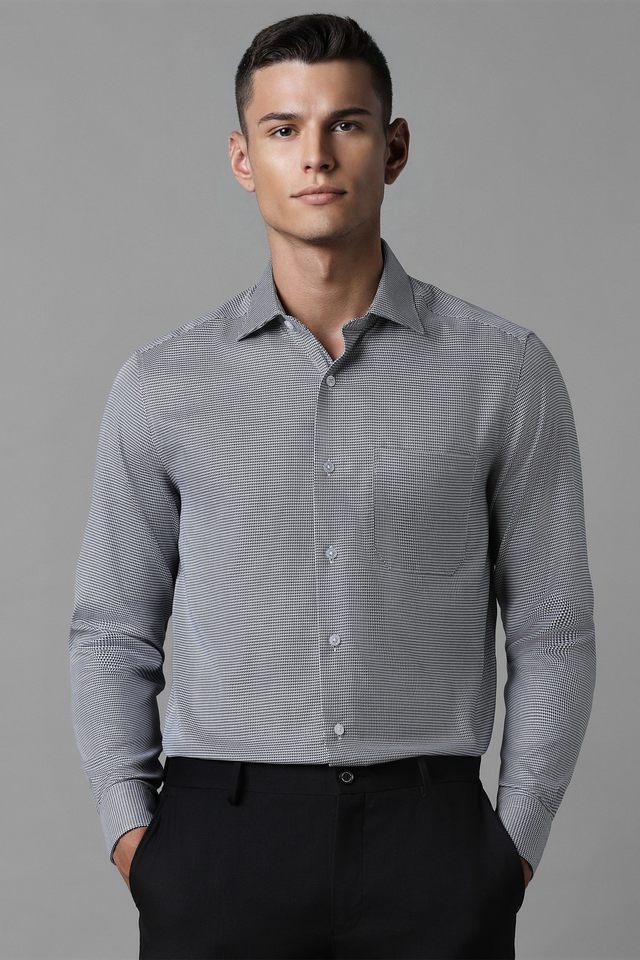 textured cotton regular fit mens formal shirt