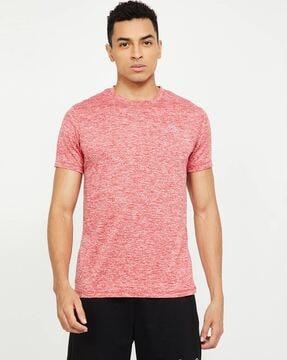 textured crew  slim fit t-shirt