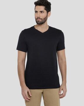 textured crew-neck t-shirt