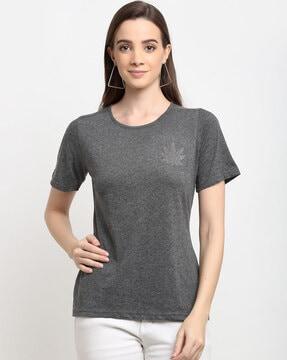 textured crew-neck t-shirt