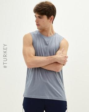 textured crew-neck t-shirt