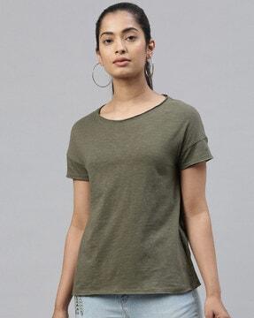 textured crew-neck t-shirt