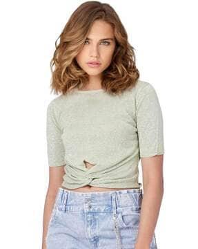 textured crop top