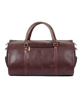 textured duffle bag with detachable strap