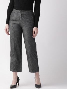 textured flared pants