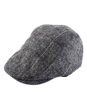 textured flat cap