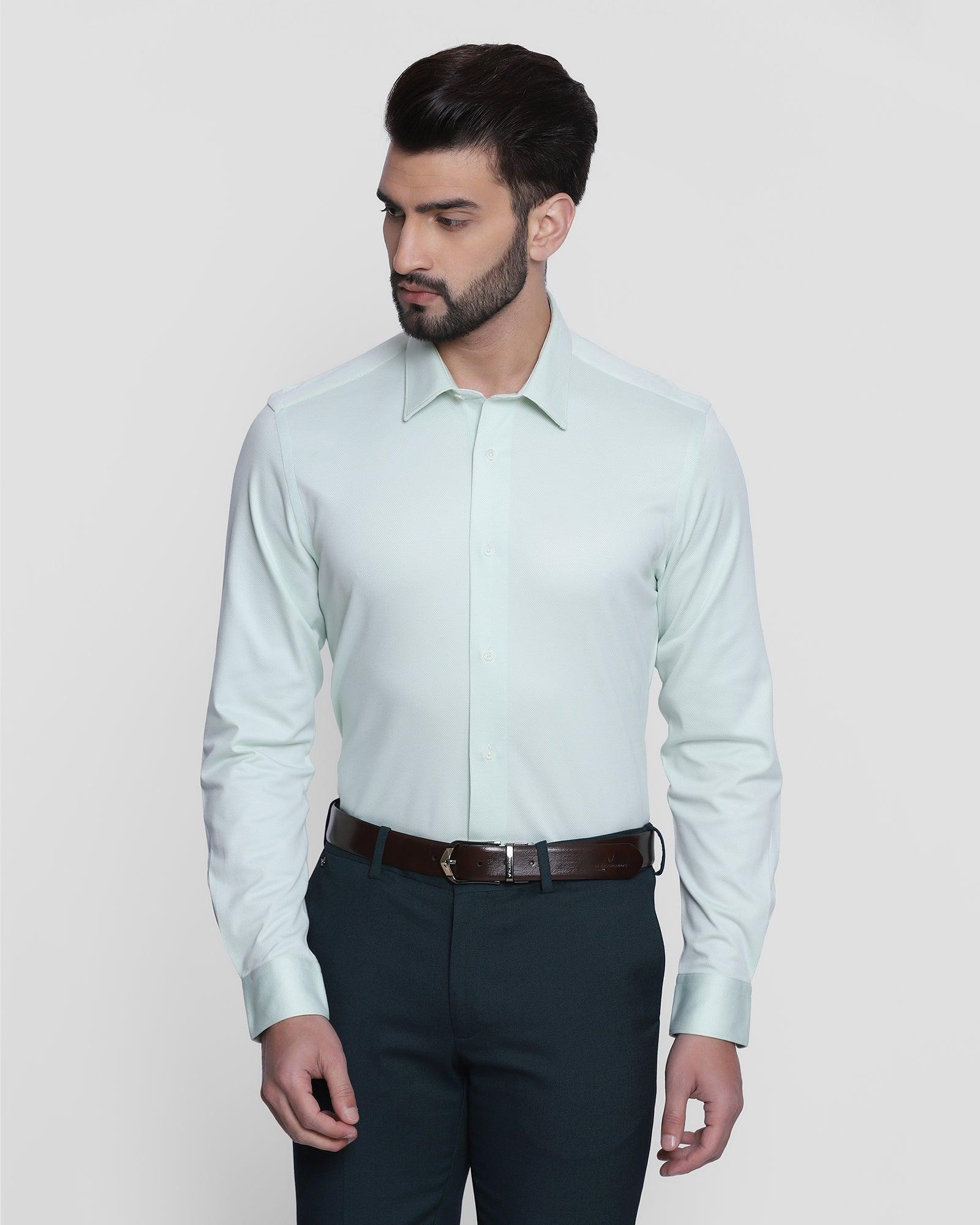 textured formal shirt in green (aldrich)