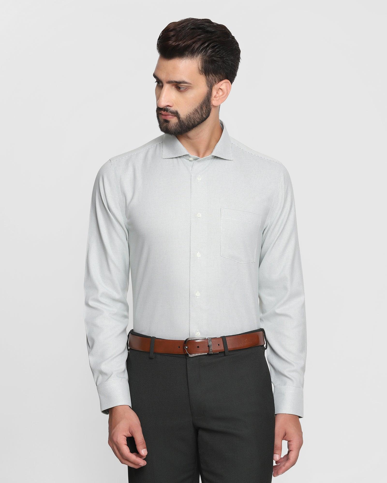 textured formal shirt in green (dyna)