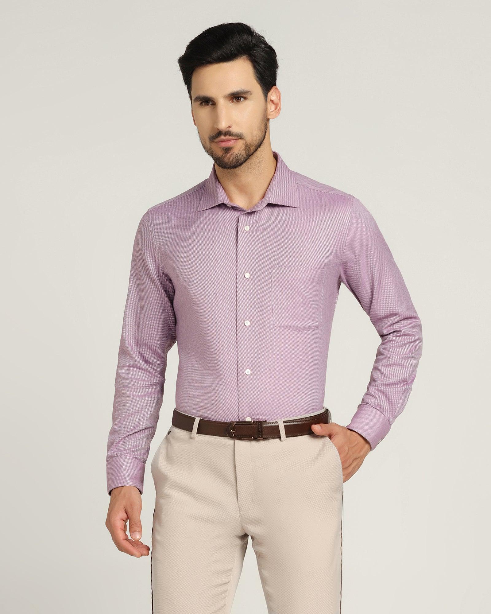 textured formal shirt in lilac (lavini)