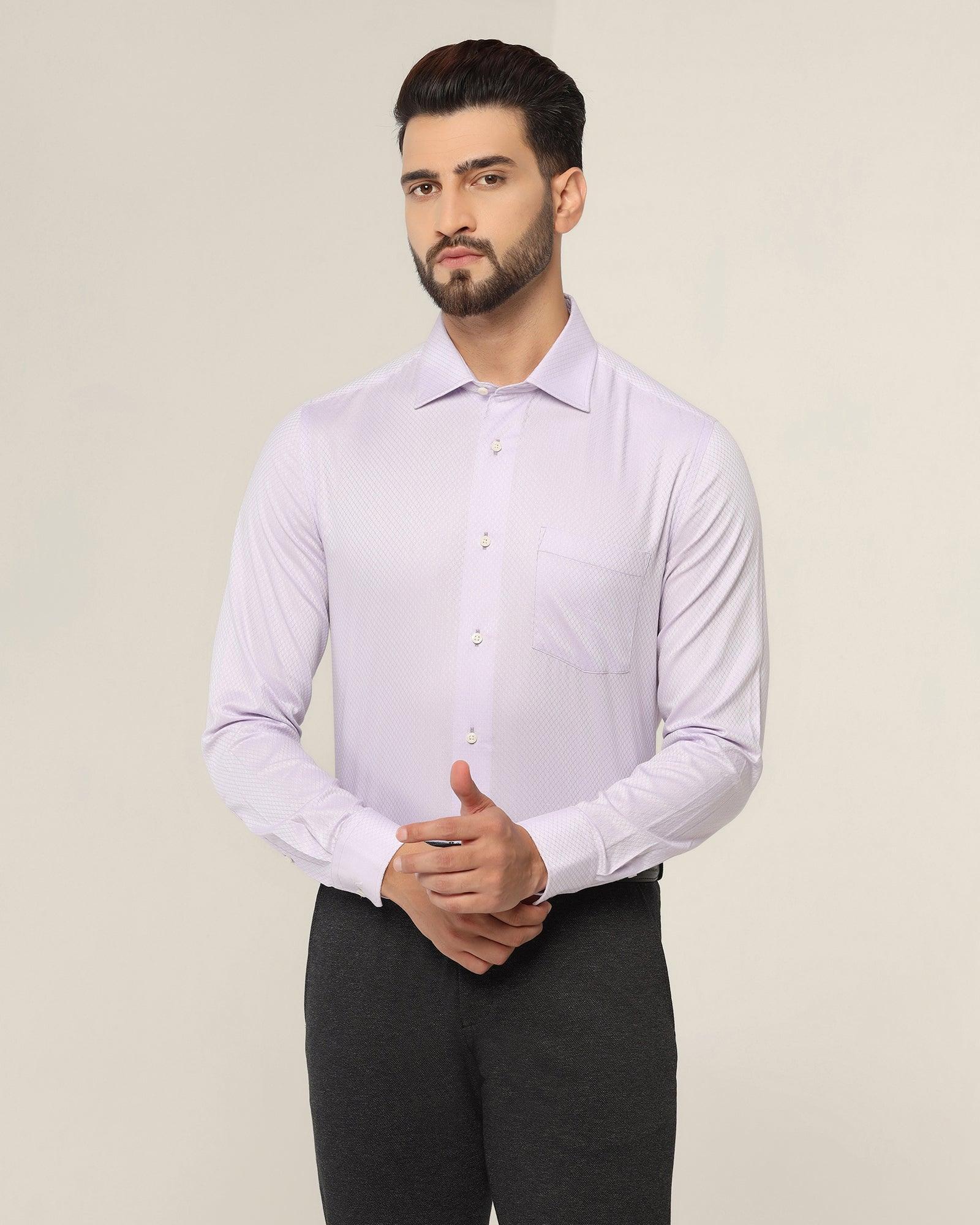 textured formal shirt in lilac (spike)