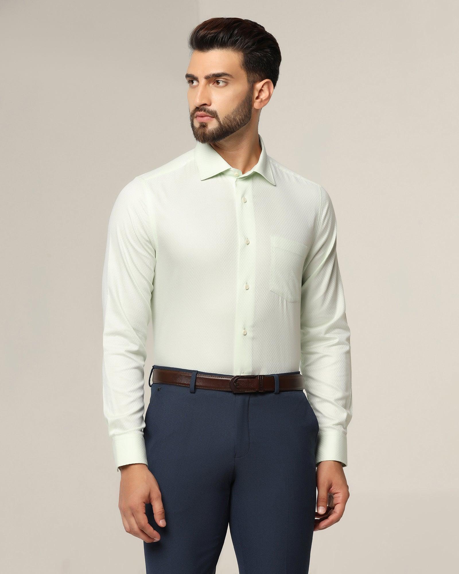 textured formal shirt in mint (spike)